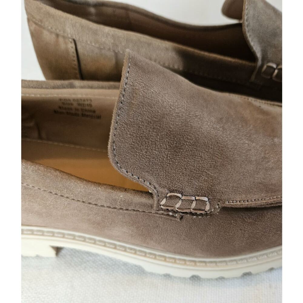 Journee Collection Tan Women's Chunky Flat Loafers WD10 Faux Vegan Leather